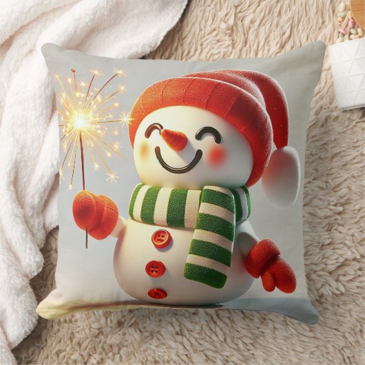 Coussin Snowman joyeux (Couverture)