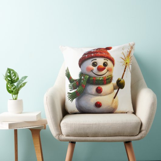 Coussin Snowman joyeux (Chaise)