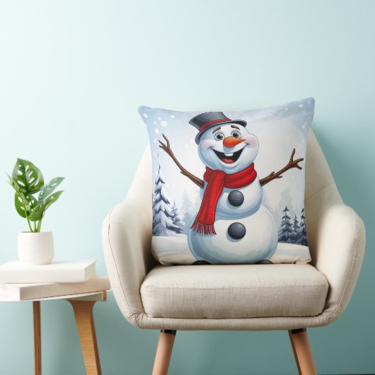 Coussin Snowman joyeux (Chaise)