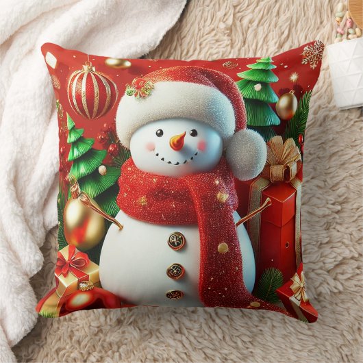 Coussin Snowman joyeux (Couverture)