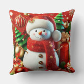 Coussin Snowman joyeux (Verso)