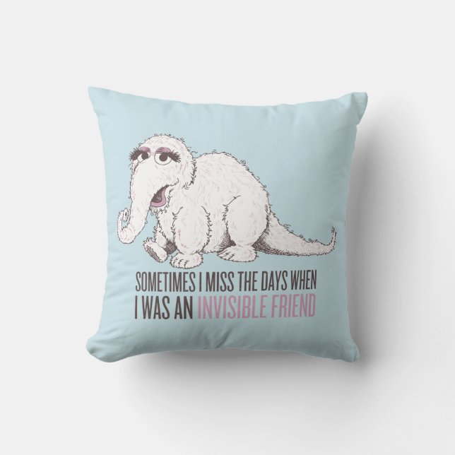 Coussin Snuffleupagus | Parfois, les jours me manquent (Recto)