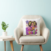 Coussin So Blessed™ StarBerry | Fille Mignonne aux Fraises (Chaise)
