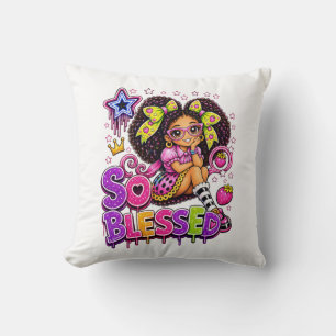 Coussin So Blessed™ StarBerry Fille Mignonne aux Fraises