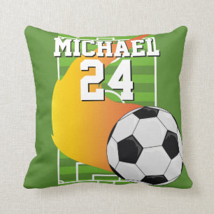 Coussin Soccer Ball Nom Jersey Numéro Sports