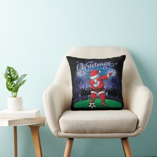 Coussin Soccer de Noël du Père Noël (Chaise)