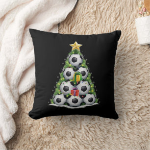 Coussin Soccer Noël Arbre Joueur Joueurs Joueurs Joueurs J