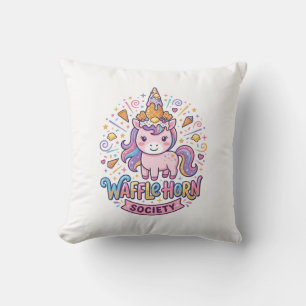 Coussin Société de cornes de gaufres de licorne Prêt à imp