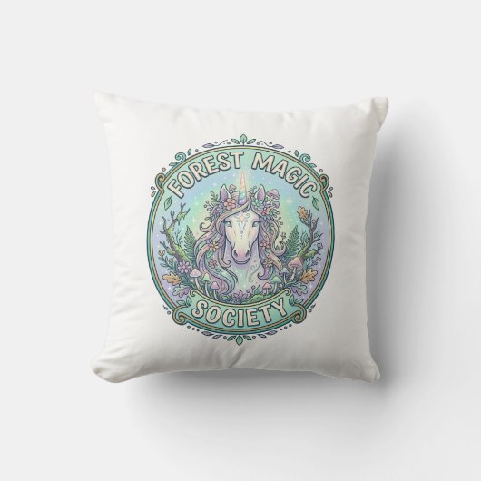 Coussin Société Magique de la Forêt de Licorne Graphisme B (Recto)