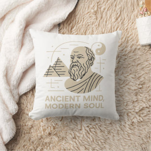 Coussin Socrates Vibes Esprit Ancien Âme Moderne Philosoph