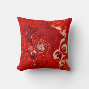 Coussin Soda à la crème de fraise rouge beige blanc noir