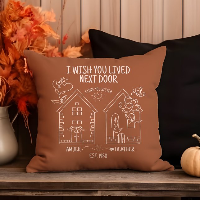 Coussin Soeur Cadeau J'Aimerais Que Vous Aviez Vécu Photo  (Créateur téléchargé)