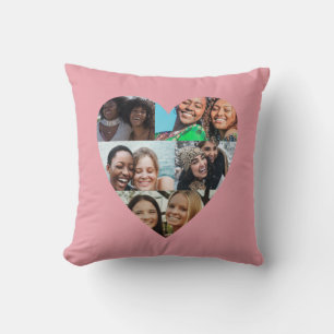 Coussin Soeur Définition Rose Blush Photo Collage de Coeur