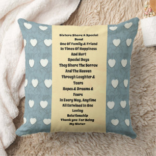 Coussin Soeur Marshmallow Coeurs Jaune