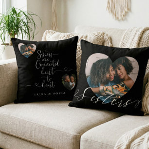Coussin Soeurs du coeur connecté au coeur Photos de Soeu