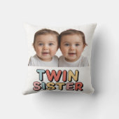 Coussin Sœurs jumelles bébés (Verso)