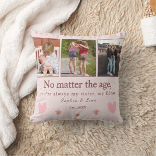 Coussin Sœurs pour toujours – Photo personnalisée personn