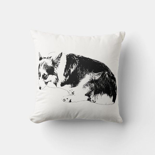 Coussin Sofa Curve, Gentle Corgi (Recto)