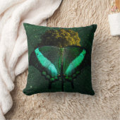 Coussin Sofisticado Esmeralda Orgânico Borboleta Arte (Couverture)