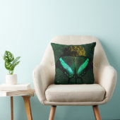Coussin Sofisticado Esmeralda Orgânico Borboleta Arte (Chaise)