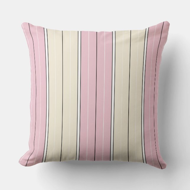 Coussin Soft Color Vertical Stripe Pattern Design (Recto)