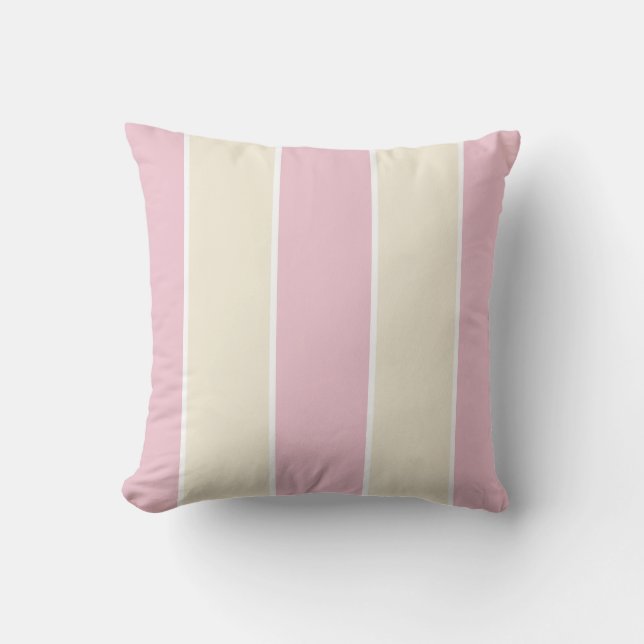 Coussin Soft Color Vertical Stripe Pattern Design (Recto)