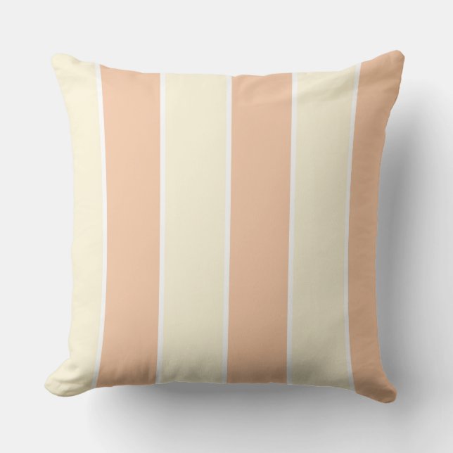 Coussin Soft Color Vertical Stripe Pattern Design (Recto)