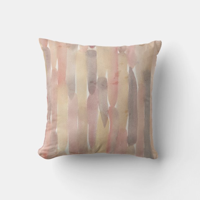 Coussin Soft Minimalist Watercolor Stripe Accent Pillow (Recto)
