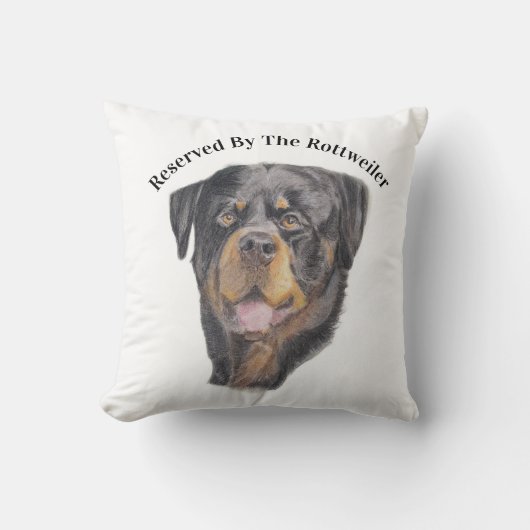 Coussin Soft Pastel of a Rottweiler Throw Cushion (Recto)
