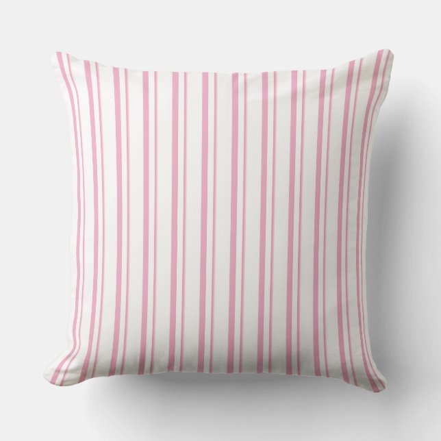 Coussin Soft Pink and White strips (Recto)