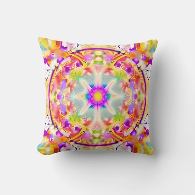 Coussin Soft Spring Pastels Tie Dye Motif (Recto)
