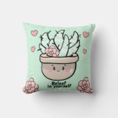 Coussin Soft Succulent BeLeaf in Yourself Encourager (Recto)