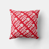 Coussin Softball players, love softball (Verso)