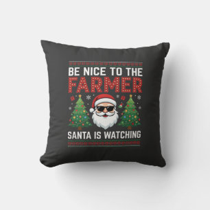 Coussin Sois Sympa Avec Le Père Noël Des Agriculteurs Noël