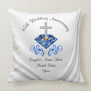 Coussin Soixante-cinquième cadeaux d'anniversaire de