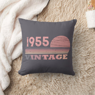 Coussin Soixante-dix vintages 70e anniversaire personnalis