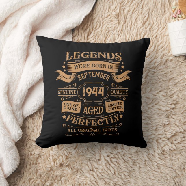 Coussin Soixante-dix vintages fête du 80e anniversaire (Couverture)