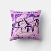 Coussin Sol, Poutres, Coffre, Barres Personnalisées Violet (Verso)