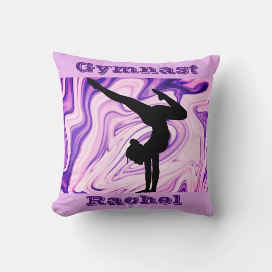 Coussin Sol, Poutres, Coffre, Barres Personnalisées Violet (Recto)