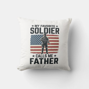 Coussin Soldat Patriotique Père Chemise Vector Vintage Des