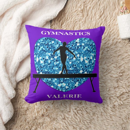 Coussin Solde de gymnastique poutre violet Turquoise (Couverture)