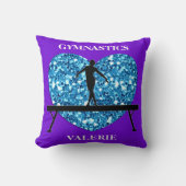 Coussin Solde de gymnastique poutre violet Turquoise (Recto)