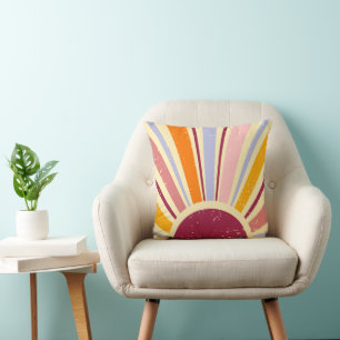 Coussin Soleil boho rétro