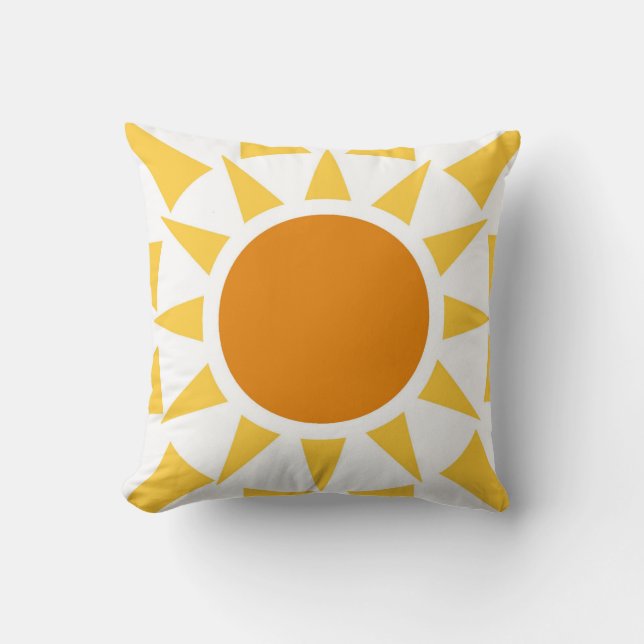 Coussin Soleil d'été réversible (Recto)