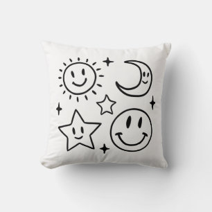 Coussin soleil et lune
