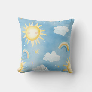 Coussin Soleil et nuages Rêver Jeter l'oreiller