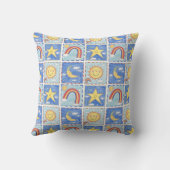 Coussin Soleil, Lune, Étoile et Arc-en-ciel (Verso)