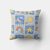 Coussin Soleil, Lune, Étoile et Arc-en-ciel (Verso)