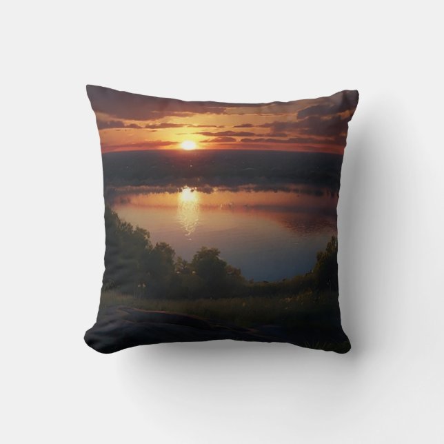 Coussin Soleil photoréaliste (Recto)