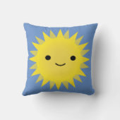 Coussin Soleil souriant Cute Kawaii (Verso)